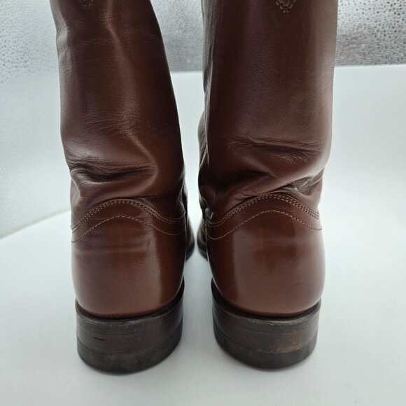 Justin Wms 5 B Brown Leather Work Riding Boots Roper Cowgirl Western USA*Read - Picture 4 of 13